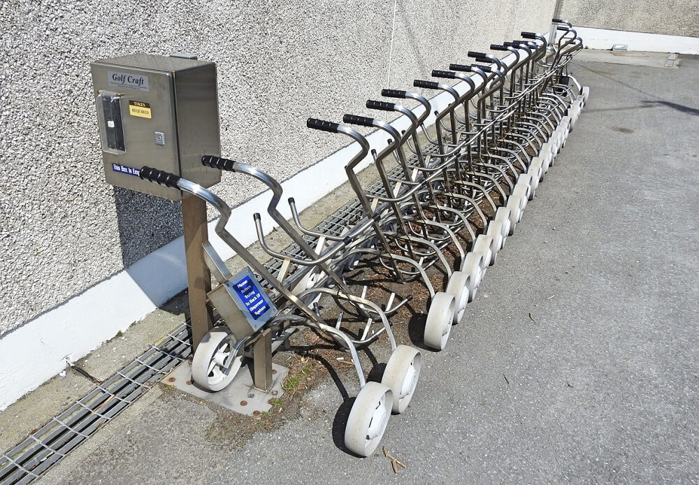 enkla golfvagnar för uthyrning med 2 hjul